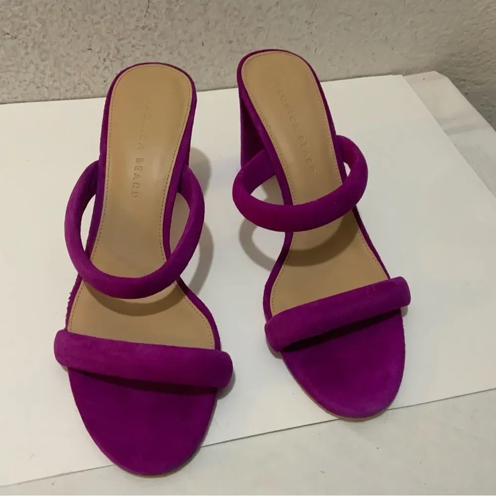 VERONICA BEARD Gauley Slide Sandal in Raspberry Purple, Size 9 Retail $325